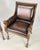 Theodore Alexander Pair of Theodore Alexander Regency Style Carved Lion & Hairy Paw Caster Armchairs in Brown Leather For Sale - Image 4 of 17