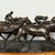 A superb limited edition bronze study of five racehorses and their jockeys racing. Excellent deep brown patination and set...