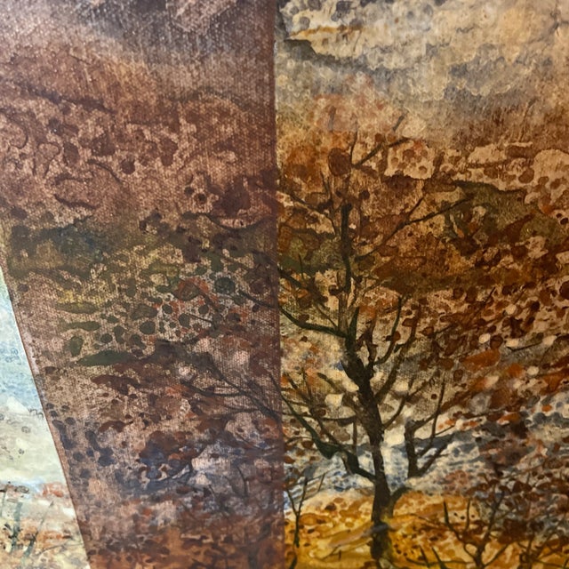 Mid 20th Century Mid Century "G. Henderson" Canvas Painting For Sale - Image 4 of 8