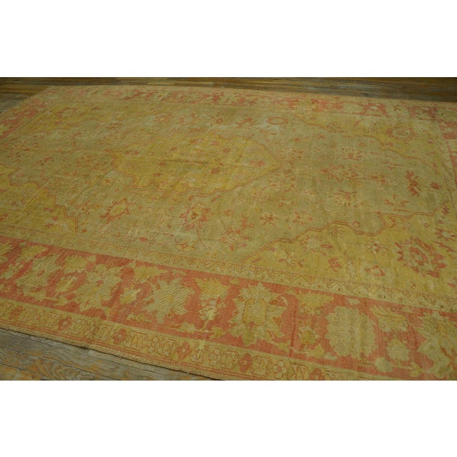 Mesmerizing Decorative Antique Turkish Oushak Rug With Classic Open Field Design For Sale - Image 9 of 12