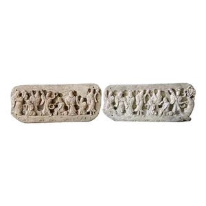 Vintage Chinese Resin Sculpture Relief - a Pair