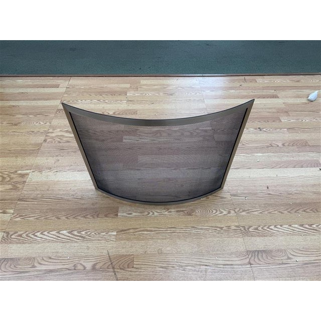 Mayfair Fire Screen - Brushed Steel For Sale In New York - Image 6 of 6