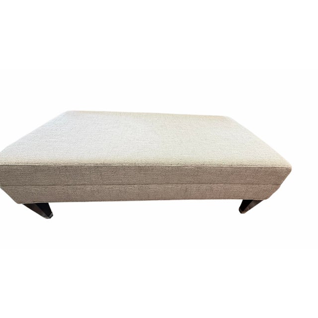 Textile Wesley Hall Sanford Settee and Matching Ottoman (Showroom Piece) For Sale - Image 7 of 8