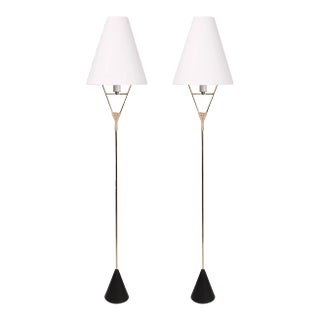 Carl Auböck Vice Versa Floor Lamps -- a Pair For Sale