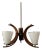 Mid-Century Danish Modern 3-Light Chandelier Attributed to Stilnovo For Sale