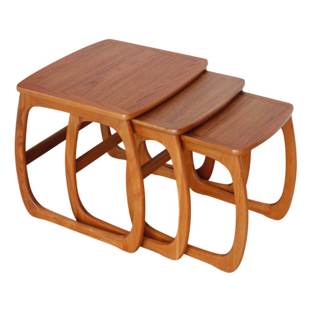 Vintage Teak Nesting Tables from Nathan, 1960s, Set of 3 For Sale