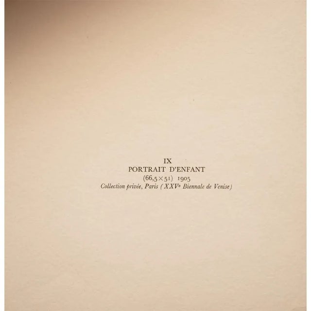 1950s 1951 After Henri Rousseau, Original Parisian "Portrait d'Enfant Parisian" Full-Color Print For Sale - Image 5 of 7