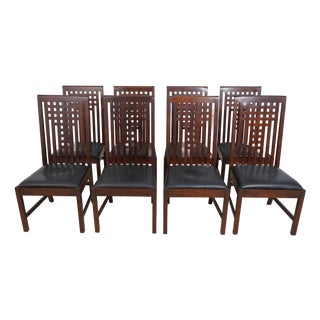Set of 8 Stickley Metropolitan Collection Cherry Dining Chairs For Sale