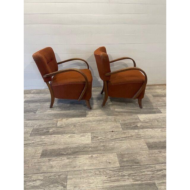 Set vintage relax chairs by halabala model; h-237 year of production 1930 ! rare model h-237 in very good original...