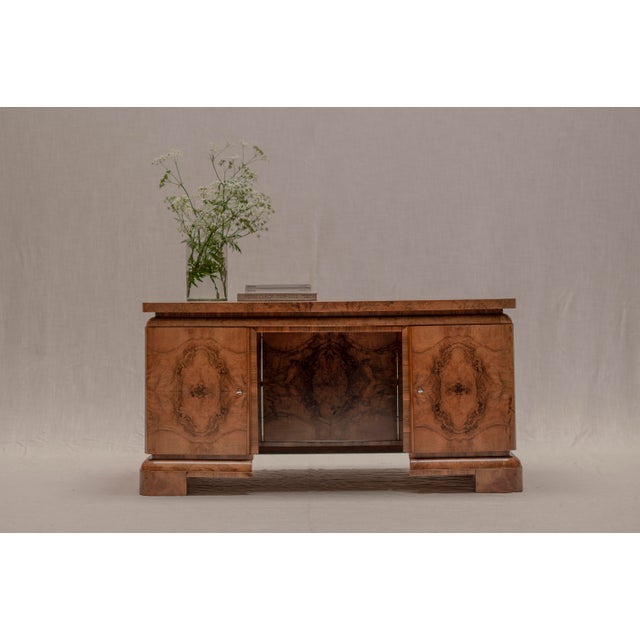 Burlwood Desk or Center Table, 1940s For Sale - Image 17 of 17