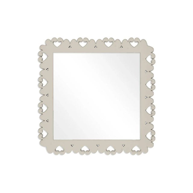 Contemporary Fleur Home Garden District Satsuma Square Mirror in Useful Gray, 24x24 For Sale - Image 3 of 3