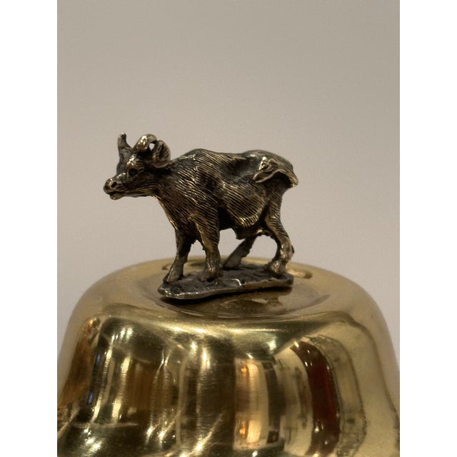 19th Century Horn & Brass Covered Trophy Cup Accessory For Sale - Image 4 of 12