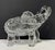 Glass 1950s Detailed Crystal Glass Lidded Elephant Figurine Box For Sale - Image 7 of 12