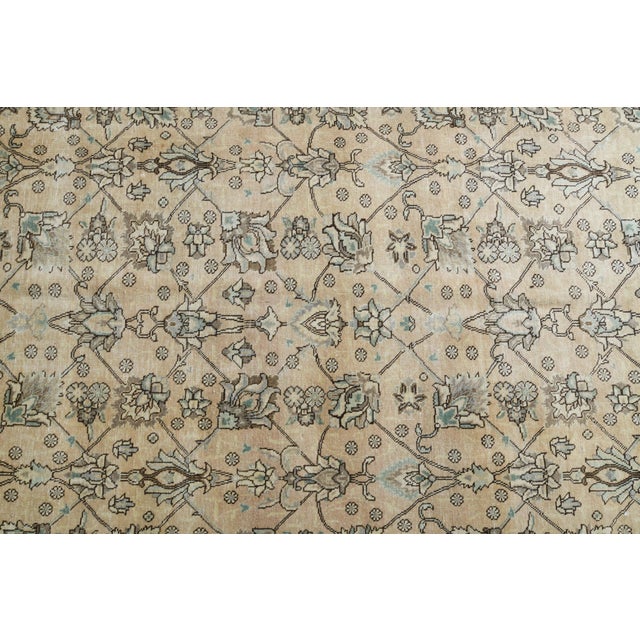 1970s Vintage Persian Handmade Wool Cotton Brown Area Rug For Sale - Image 9 of 11