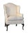 Upholstered Armchair Queen Ann Style For Sale