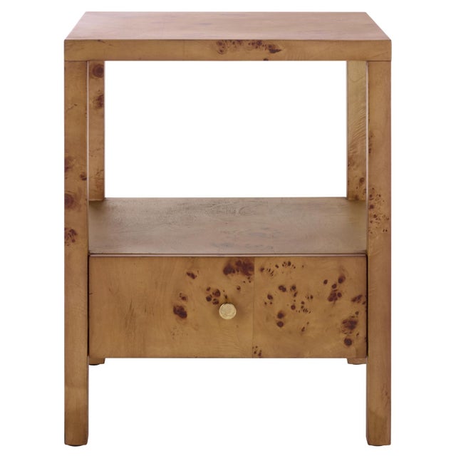 Willshine Burl 1 Drawer Accent Table in Natural For Sale - Image 10 of 10