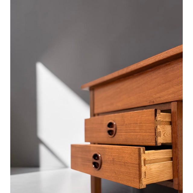 Small Danish Teak Writing Desk, 1950s For Sale - Image 4 of 18