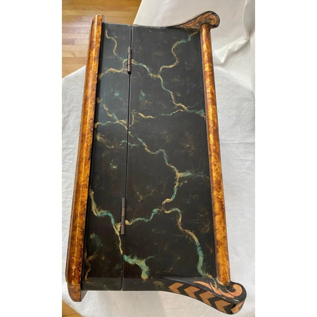 1980s John Richard Faux Marble Box With Gold Trim For Sale - Image 10 of 11