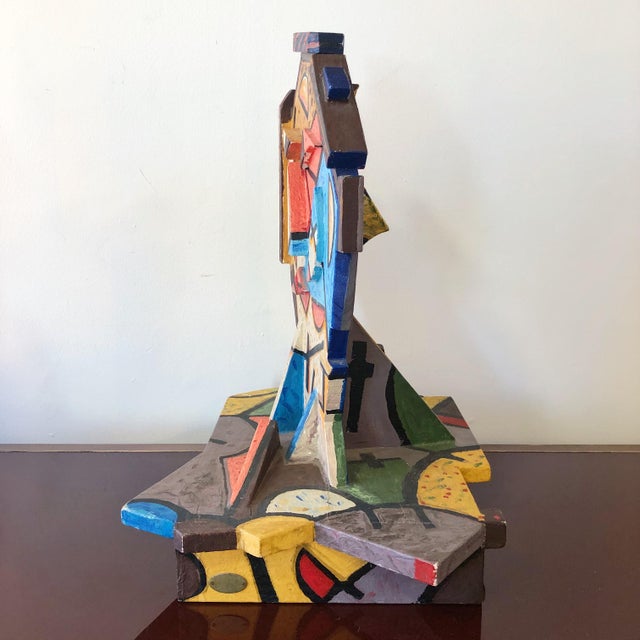 Italo Scanga Oil on Wood Head #10 Sculpture From the ...