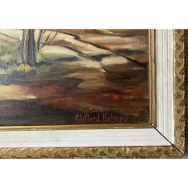 American Mid 20th Century Bundalloch, Scotland Landscape Oil Painting by Clifford Holmes For Sale - Image 3 of 9