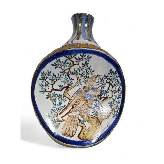 1970s Mexican Painted Porcelain Vase, 1970s For Sale - Image 5 of 6