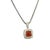Traditional 1990s David Yurman Carnelian Diamonds Chain Necklace 16" 7 mm Silver Estate For Sale - Image 3 of 7