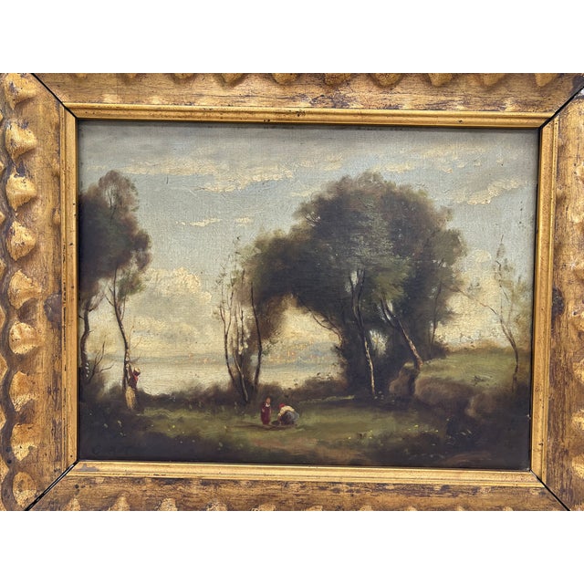 Lakeside Landscape, 1890, Oil on Canvas, Framed For Sale - Image 6 of 18