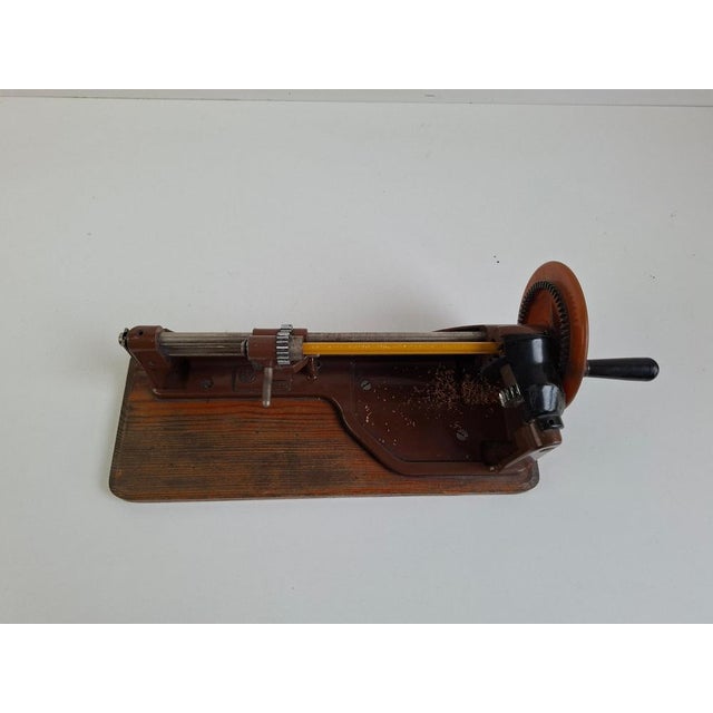 Brown Mid-Century Mechanical Pencil Sharpener from Sellier & Bellot, Former Czechoslovakia, 1940 For Sale - Image 8 of 13