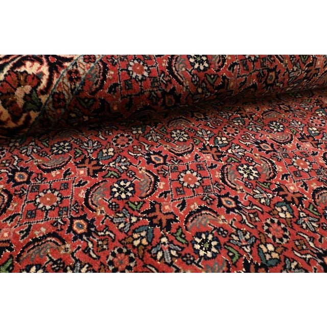 Middle Eastern Rug in Wool and Silk For Sale - Image 4 of 5