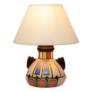 Mexico Series Table Lamp by Antoine Dubois for Mons Pottery, 1925 For Sale
