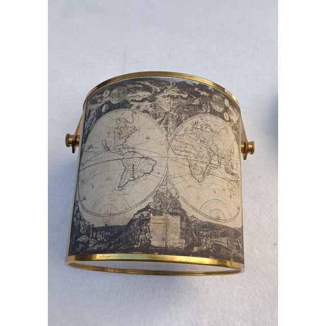 Vintage Ice Bucket with Geographical Map, 1970s For Sale - Image 6 of 14
