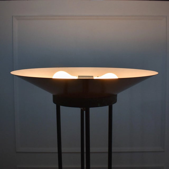 Copper 1980's Verdigris Copper Tube Torchiere Floor Lamps by Jim Bindman for Rainbow Lamp - A Pair For Sale - Image 8 of 10