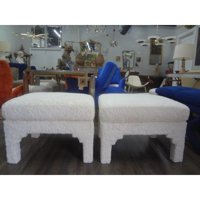 Pair of Billy Baldwin Style Parsons Ottomans For Sale - Image 10 of 11