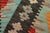 Black Retro Turkish Kilim Black Hand-Woven Wool Rug For Sale - Image 8 of 9