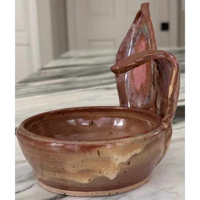 Late 20th Century Studio Art Easter Bunny Rabbit Trinket Tray / Candy Dish For Sale - Image 5 of 12