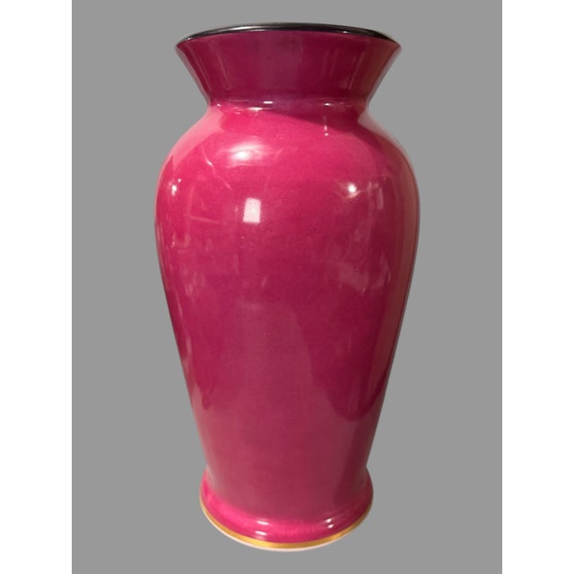 Victorian Antique Victorian Hand Painted Floral Decorated Old Paris Porcelain 13" Vase For Sale - Image 3 of 6