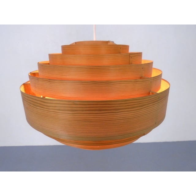 Wooden Lamella Ceiling Lamp by Hans-Agne Jakobsson for Ab Markaryd, Sweden, 1960s For Sale - Image 6 of 15
