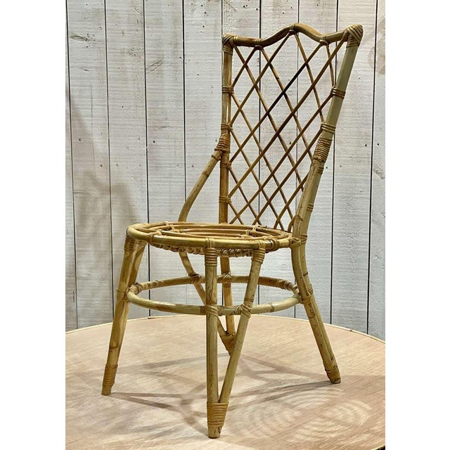 Rattan Set with Table & Chairs, 1970s, Set of 5 For Sale - Image 13 of 15