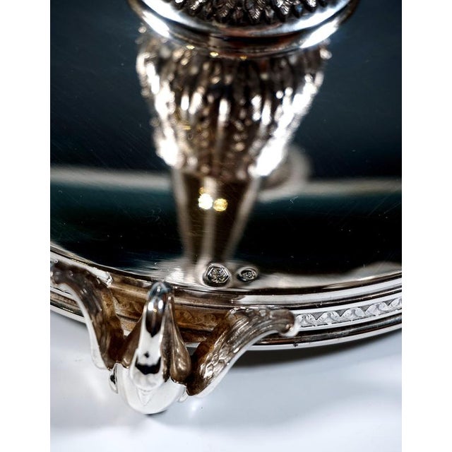 Art Deco Silver Candelabras with Palmette Decoration, Spain, 1934, Set of 2 For Sale - Image 10 of 13