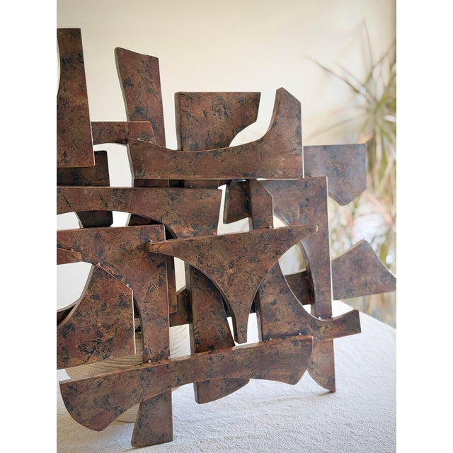 1960s–1970s Brutalist Style Abstract Wall Sculpture in the Style of Curtis Jere by Austin Productions For Sale - Image 11 of 11