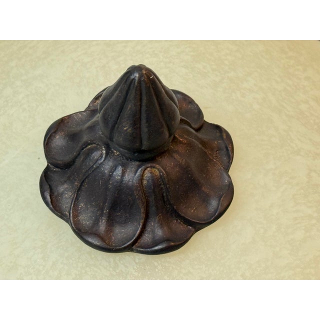 Rustic Bronze Leaf Vine Flush Mount For Sale - Image 10 of 12