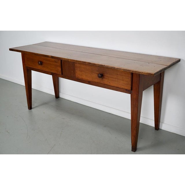 19th Century Rustic Farmhouse French Fruitwood Side Table For Sale - Image 5 of 18