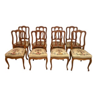 Set of 8 Antique French Oak Chairs For Sale