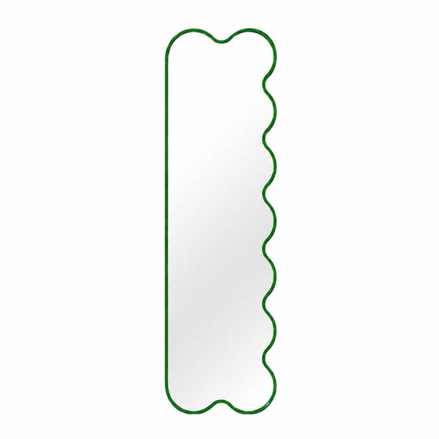 Hvyli Q9 - Narrow Modern Contemporary Light Blue Mirror For Sale - Image 12 of 15