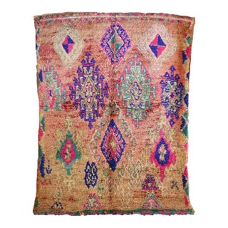 Moroccan Tribal Wool Rug - 8.7 X 6.4 Ft For Sale