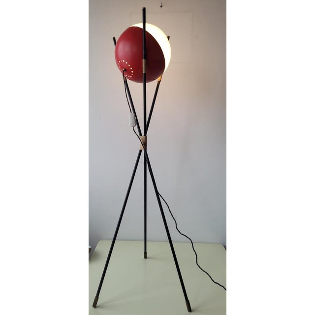 Black Vintage Trippiede Floor Lamp by Angelo Brotto for Esperia Italy, 1950s For Sale - Image 8 of 13