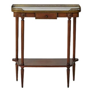 18th Century Louis XVI Mahogany & Marble Console Table For Sale