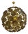 Sputnik Lamp with Smoked Flower Discs, 1950s For Sale
