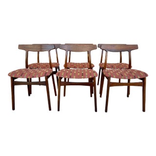20th Century Henning Kjaernulf Teak Dining Chairs- Set of 6 For Sale