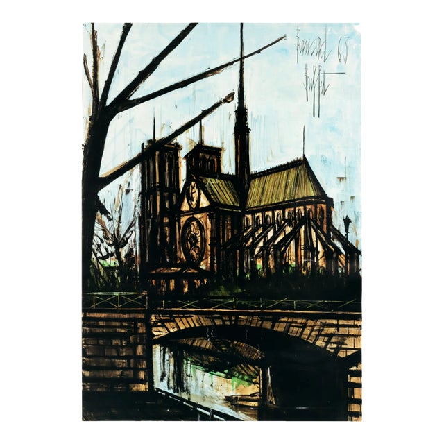 1963 Original French Railway Poster, Chemins De Fer Francais, Paris (Notre Dame Cathedral) For Sale
